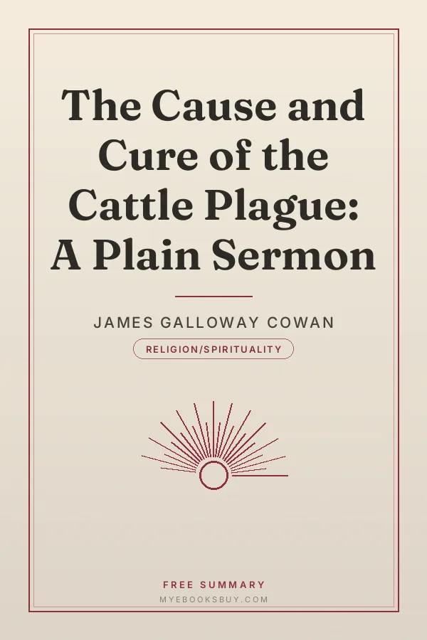 Cover of The Cause and Cure of the Cattle Plague: A Plain Sermon