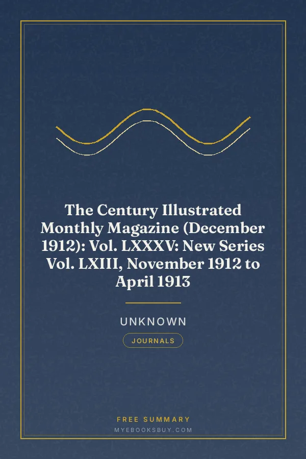 Cover of The Century Illustrated Monthly Magazine (December 1912): Vol. LXXXV: New Series Vol. LXIII, November 1912 to April 1913