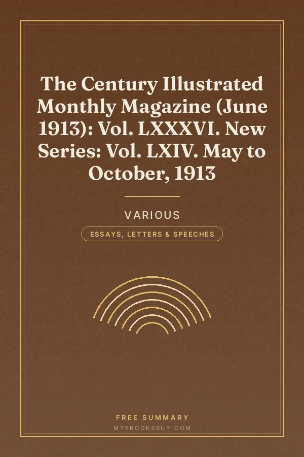 Cover of The Century Illustrated Monthly Magazine (June 1913): Vol. LXXXVI. New Series: Vol. LXIV. May to October, 1913