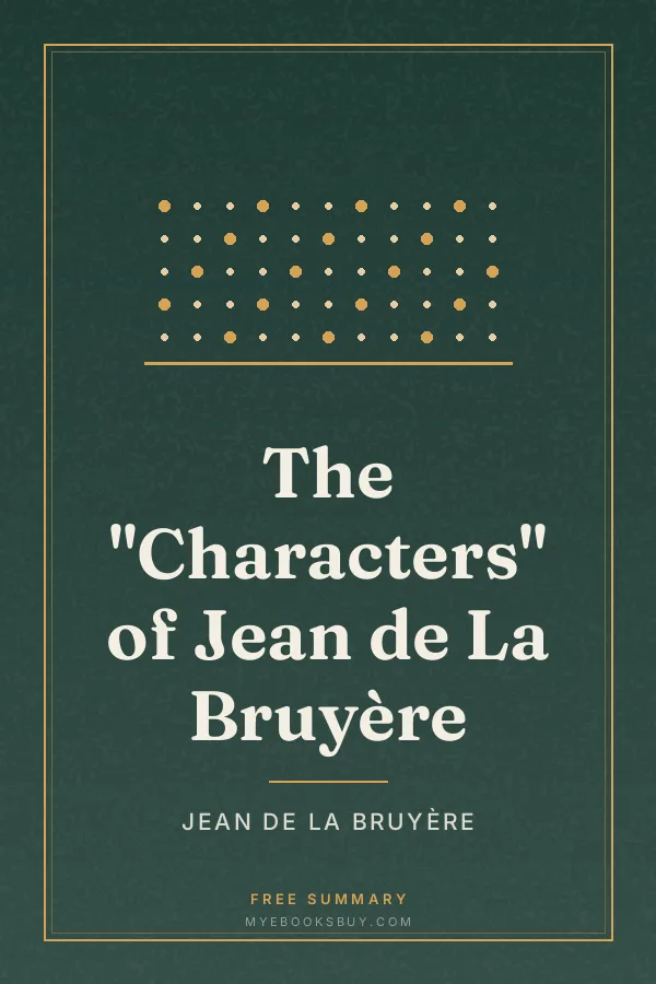 Cover of The "Characters" of Jean de La Bruyère