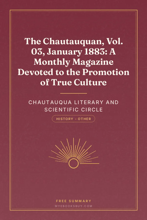 Cover of The Chautauquan, Vol. 03, January 1883: A Monthly Magazine Devoted to the Promotion of True Culture