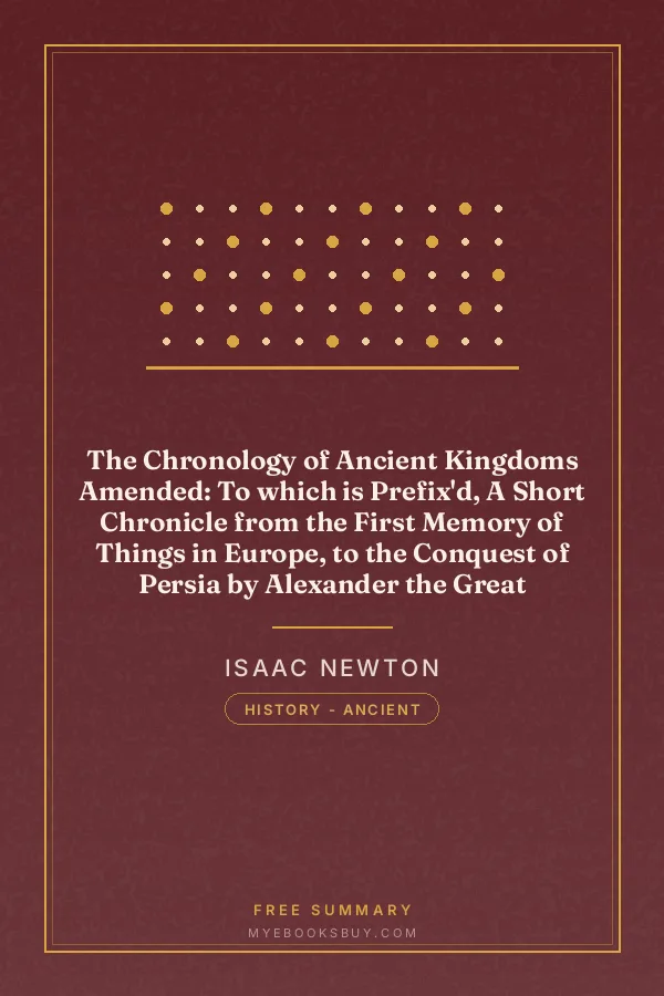 Cover of The Chronology of Ancient Kingdoms Amended: To which is Prefix'd, A Short Chronicle from the First Memory of Things in Europe, to the Conquest of Persia by Alexander the Great