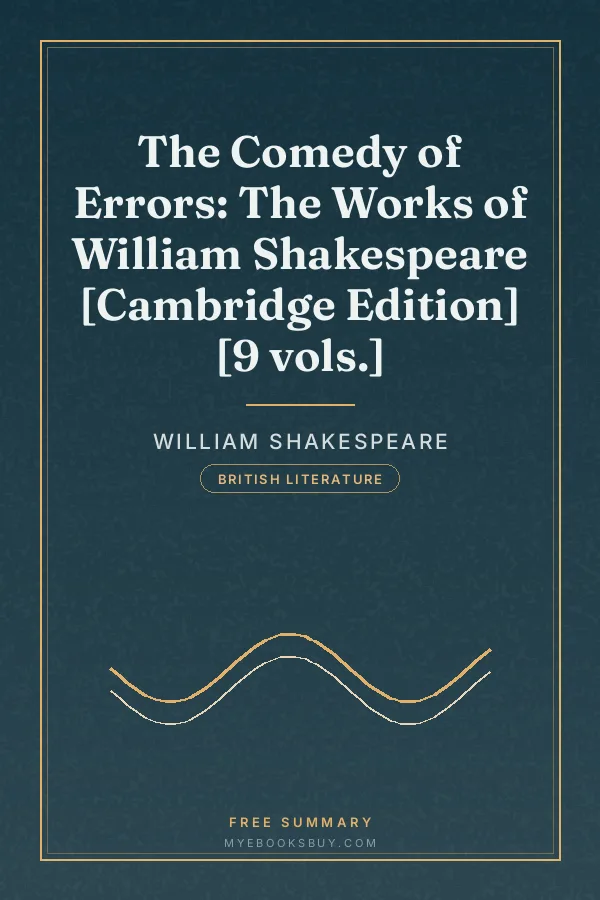 Cover of The Comedy of Errors: The Works of William Shakespeare [Cambridge Edition] [9 vols.]