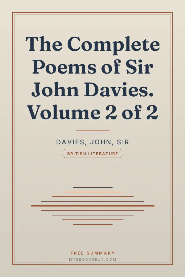 Cover of The Complete Poems of Sir John Davies. Volume 2 of 2