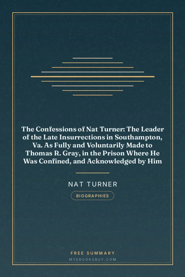 Cover of The Confessions of Nat Turner: The Leader of the Late Insurrections in Southampton, Va. As Fully and Voluntarily Made to Thomas R. Gray, in the Prison Where He Was Confined, and Acknowledged by Him to be Such when Read Before the Court of Southampton