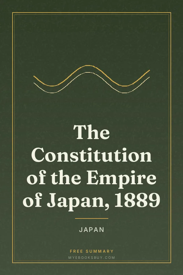 Cover of The Constitution of the Empire of Japan, 1889