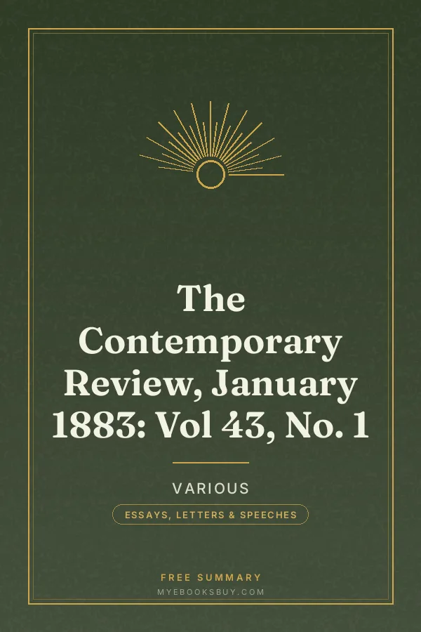 Cover of The Contemporary Review, January 1883: Vol 43, No. 1