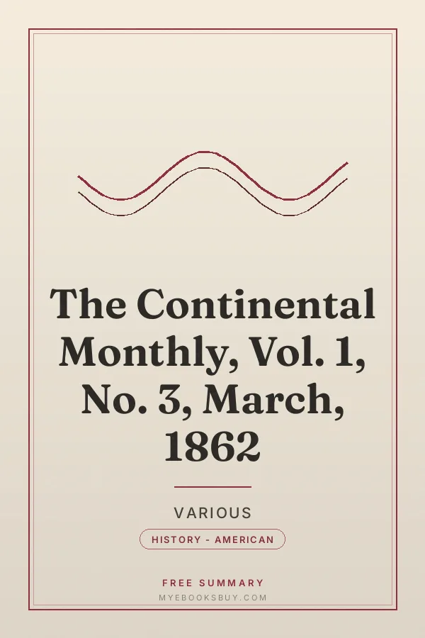 Cover of The Continental Monthly, Vol. 1, No. 3, March, 1862