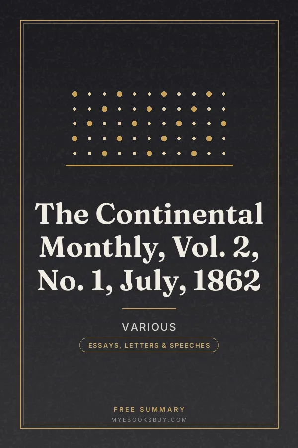 Cover of The Continental Monthly, Vol. 2, No. 1, July, 1862