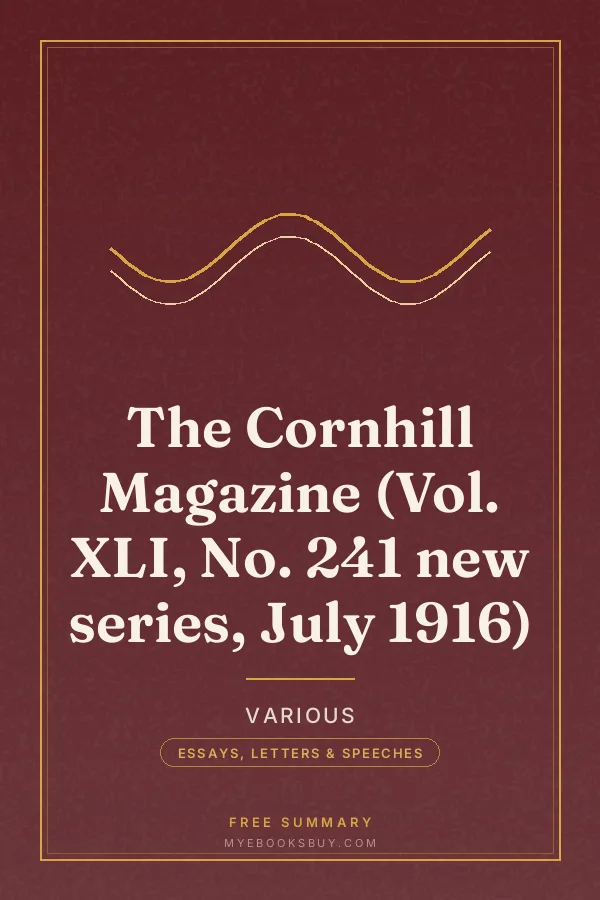 Cover of The Cornhill Magazine (Vol. XLI, No. 241 new series, July 1916)
