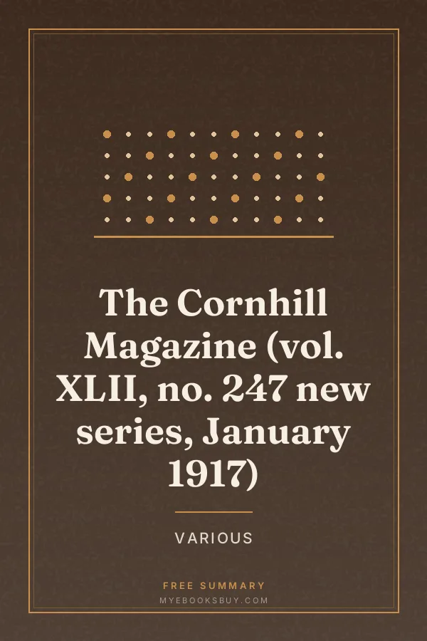 Cover of The Cornhill Magazine (vol. XLII, no. 247 new series, January 1917)