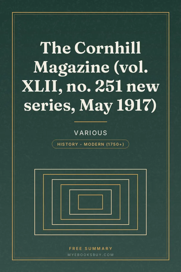 Cover of The Cornhill Magazine (vol. XLII, no. 251 new series, May 1917)