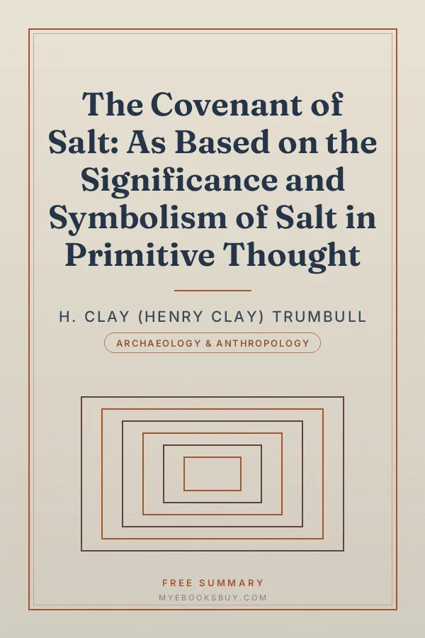 Cover of The Covenant of Salt: As Based on the Significance and Symbolism of Salt in Primitive Thought