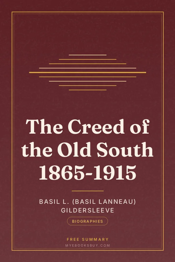 Cover of The Creed of the Old South 1865-1915