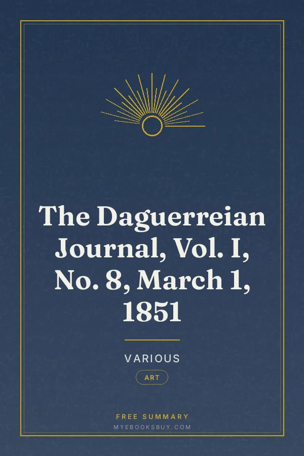 Cover of The Daguerreian Journal, Vol. I, No. 8, March 1, 1851