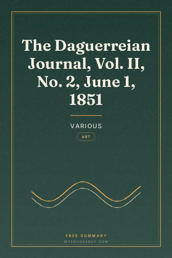 Cover of The Daguerreian Journal, Vol. II, No. 2, June 1, 1851