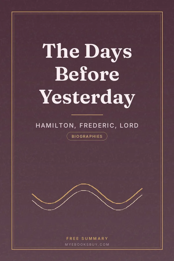 Cover of The Days Before Yesterday