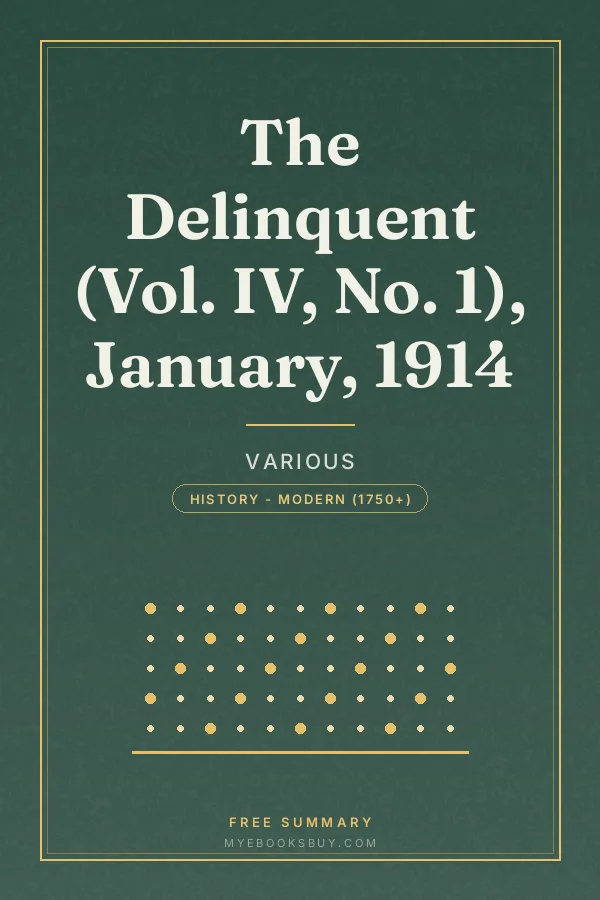 Cover of The Delinquent (Vol. IV, No. 1), January, 1914