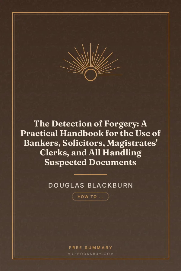 Cover of The Detection of Forgery: A Practical Handbook for the Use of Bankers, Solicitors, Magistrates' Clerks, and All Handling Suspected Documents
