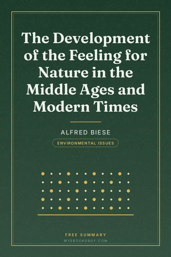Cover of The Development of the Feeling for Nature in the Middle Ages and Modern Times