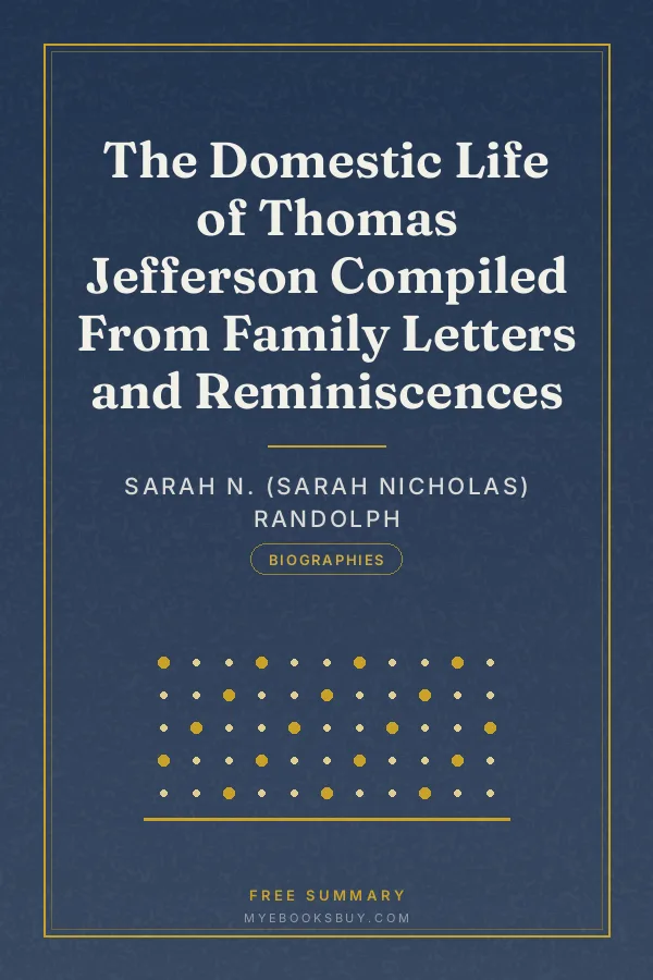 Cover of The Domestic Life of Thomas Jefferson Compiled From Family Letters and Reminiscences