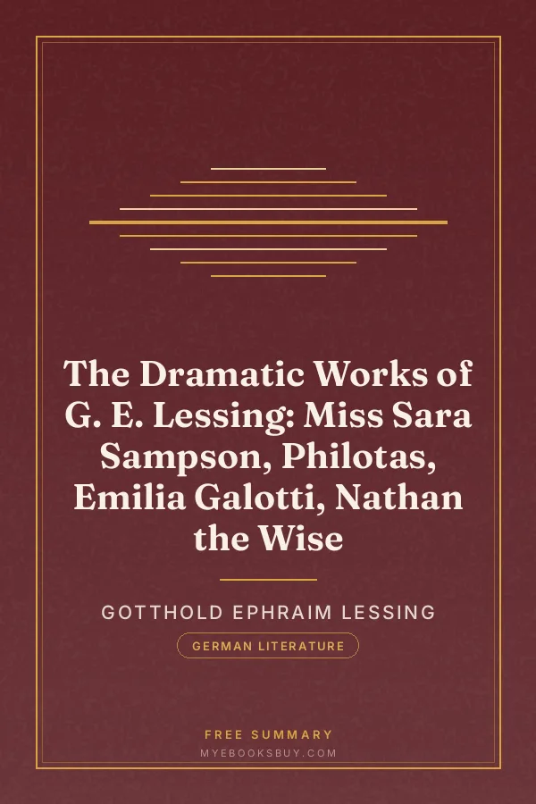 Cover of The Dramatic Works of G. E. Lessing: Miss Sara Sampson, Philotas, Emilia Galotti, Nathan the Wise