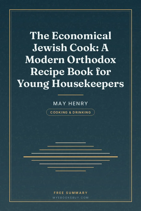 Cover of The Economical Jewish Cook: A Modern Orthodox Recipe Book for Young Housekeepers