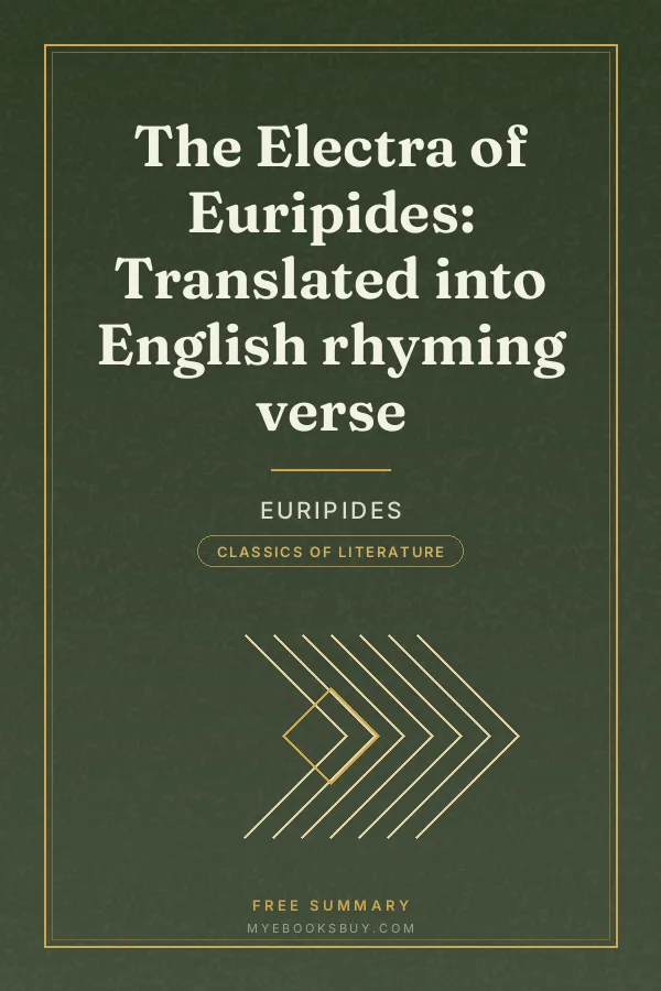 Cover of The Electra of Euripides: Translated into English rhyming verse