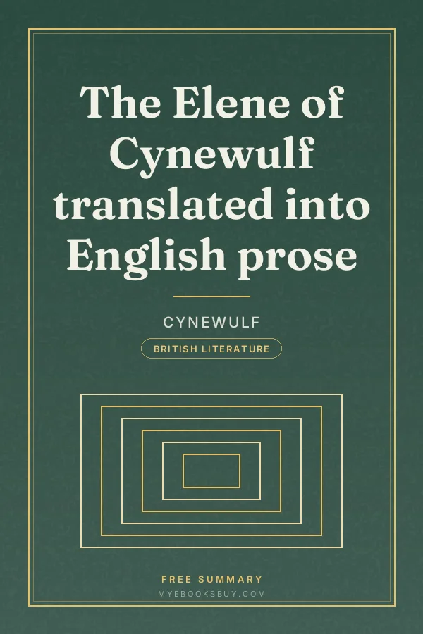 Cover of The Elene of Cynewulf translated into English prose