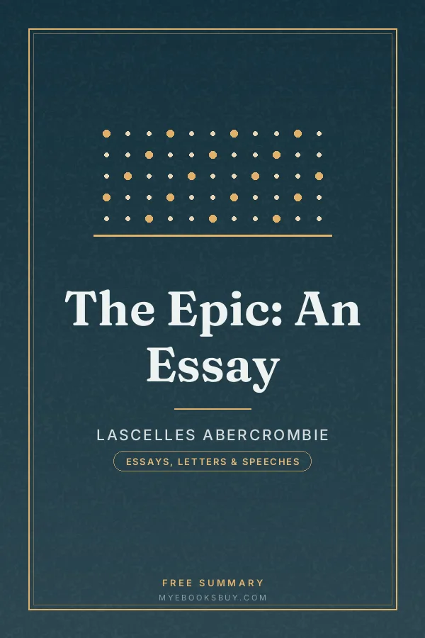 Cover of The Epic: An Essay