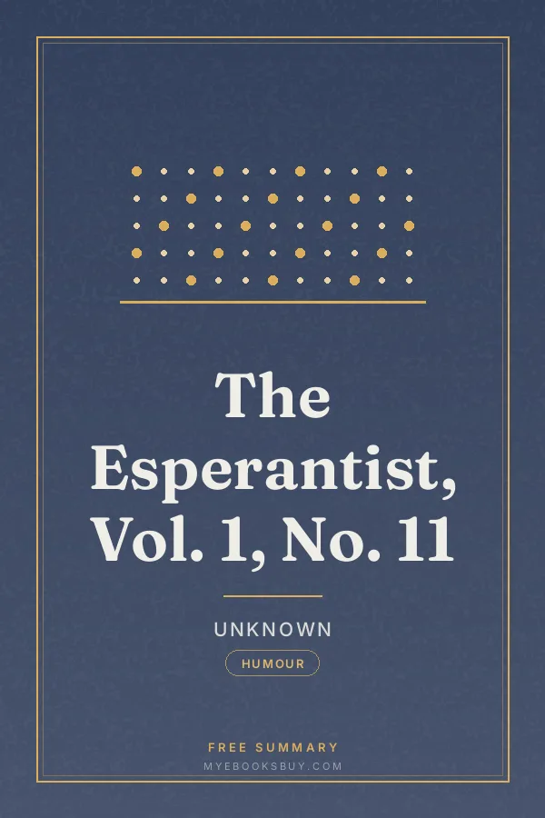 Cover of The Esperantist, Vol. 1, No. 11