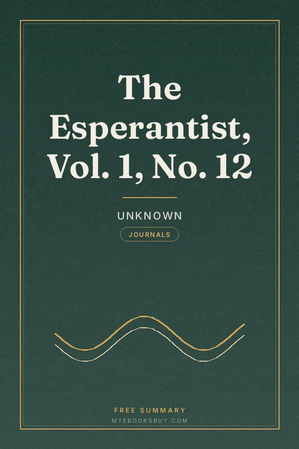Cover of The Esperantist, Vol. 1, No. 12