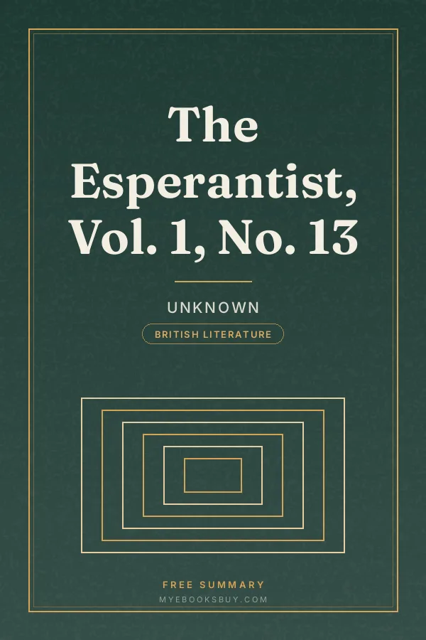 Cover of The Esperantist, Vol. 1, No. 13