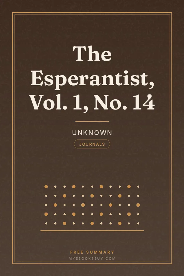 Cover of The Esperantist, Vol. 1, No. 14