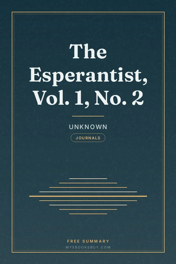 Cover of The Esperantist, Vol. 1, No. 2