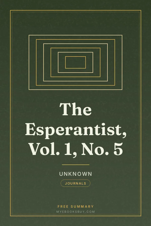Cover of The Esperantist, Vol. 1, No. 5
