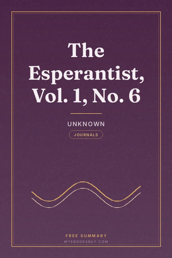 Cover of The Esperantist, Vol. 1, No. 6