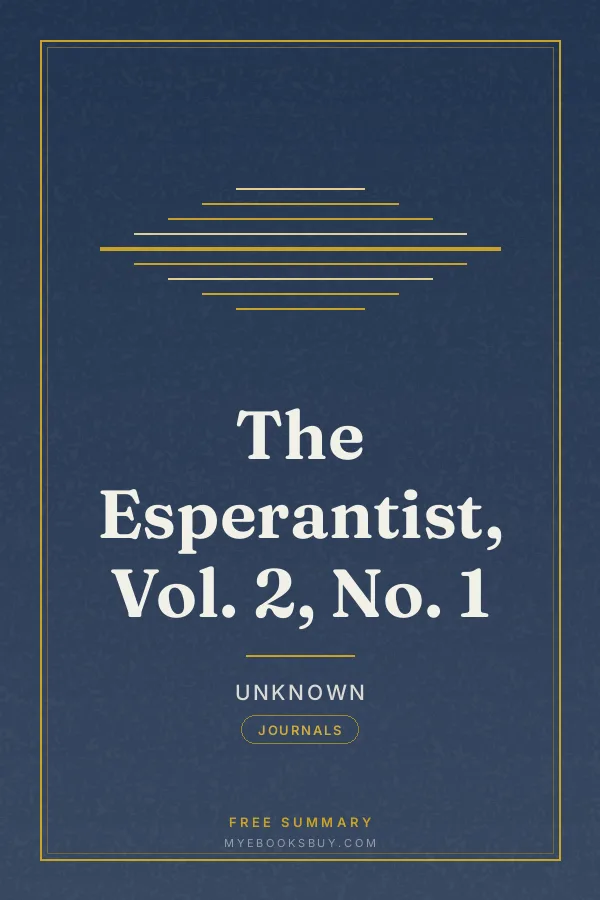 Cover of The Esperantist, Vol. 2, No. 1