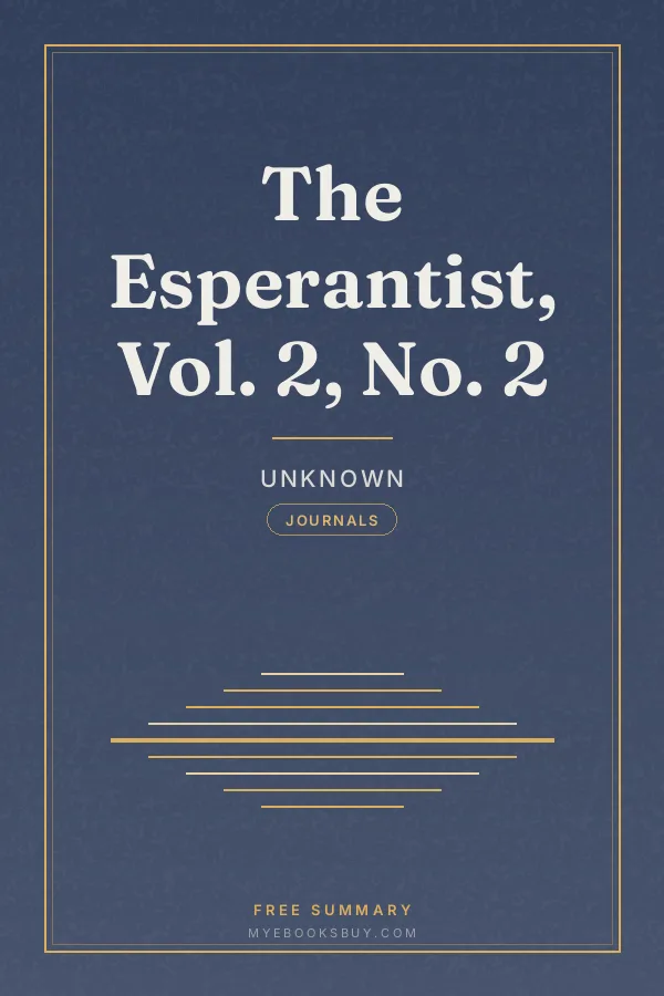 Cover of The Esperantist, Vol. 2, No. 2