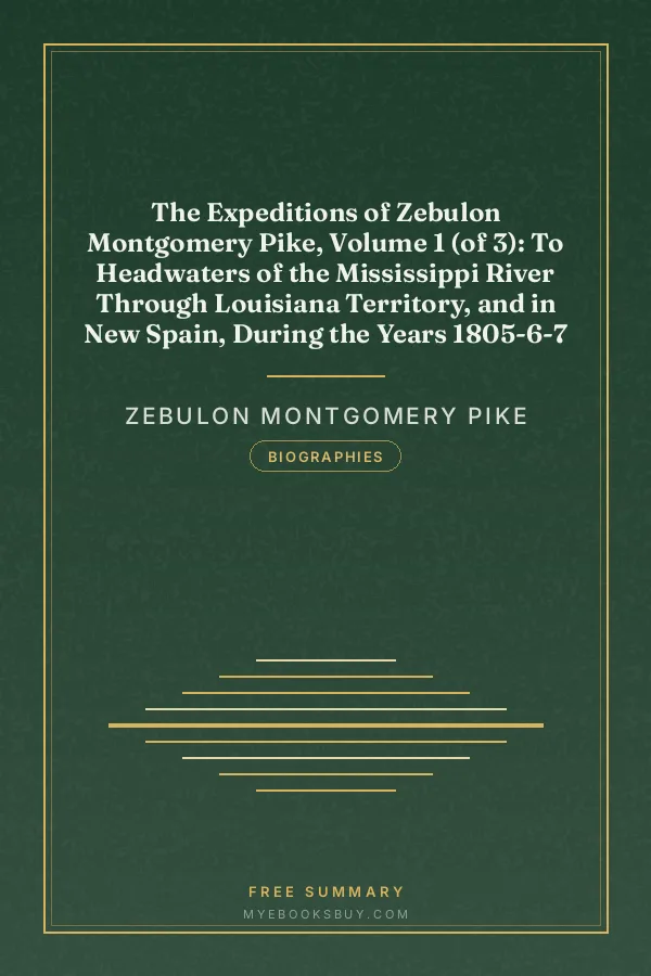 Cover of The Expeditions of Zebulon Montgomery Pike, Volume 1 (of 3): To Headwaters of the Mississippi River Through Louisiana Territory, and in New Spain, During the Years 1805-6-7