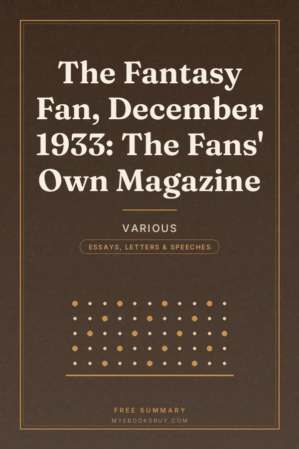 Cover of The Fantasy Fan, December 1933: The Fans' Own Magazine