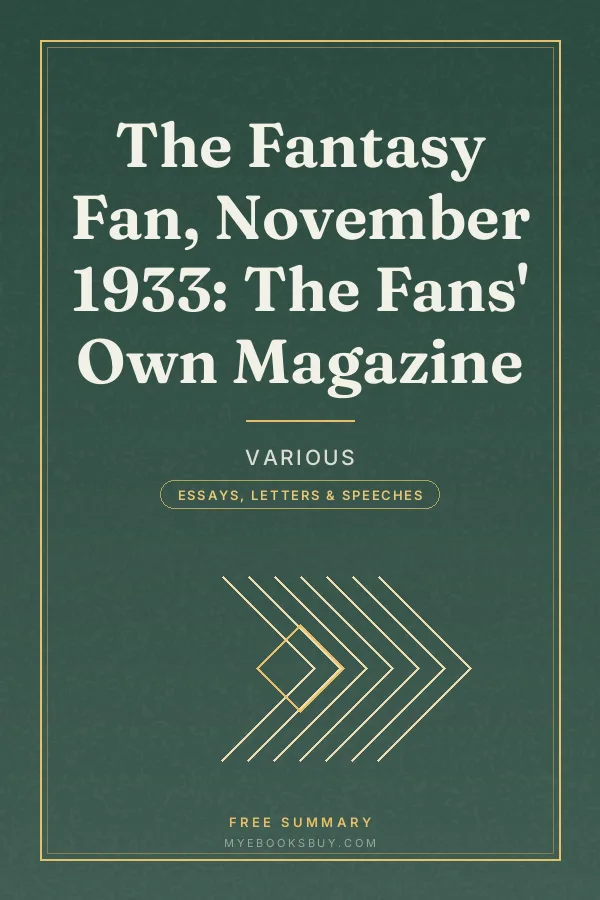Cover of The Fantasy Fan, November 1933: The Fans' Own Magazine