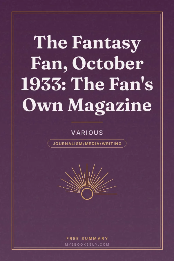 Cover of The Fantasy Fan, October 1933: The Fan's Own Magazine