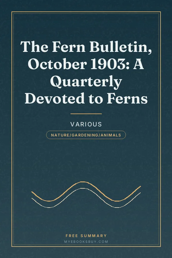 Cover of The Fern Bulletin, October 1903: A Quarterly Devoted to Ferns