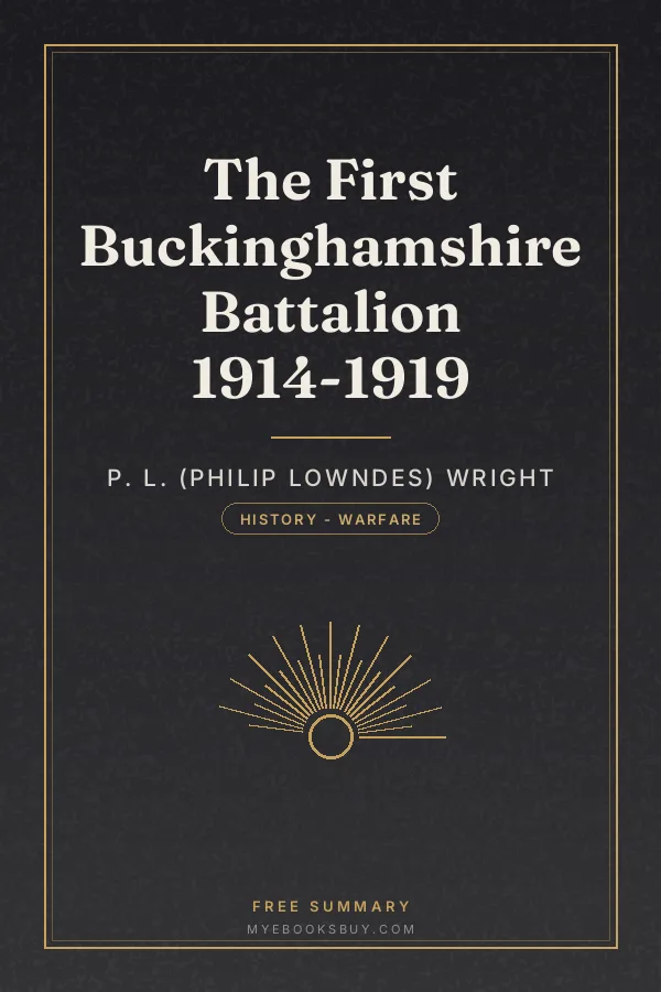 Cover of The First Buckinghamshire Battalion 1914-1919