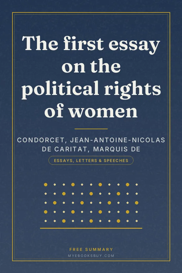 Cover of The first essay on the political rights of women
