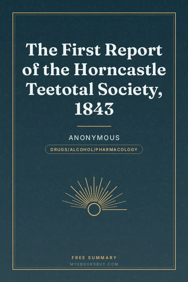 Cover of The First Report of the Horncastle Teetotal Society, 1843