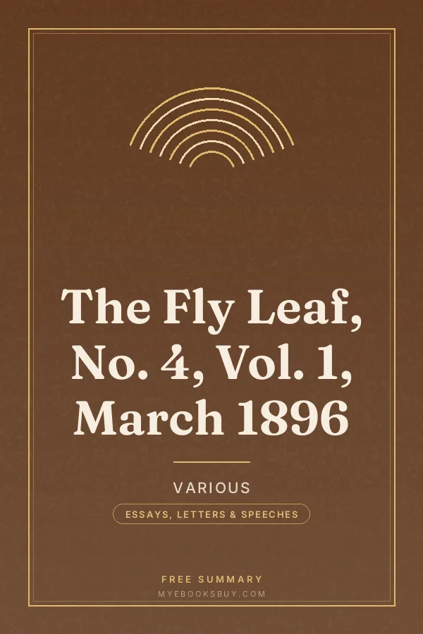 Cover of The Fly Leaf, No. 4, Vol. 1, March 1896
