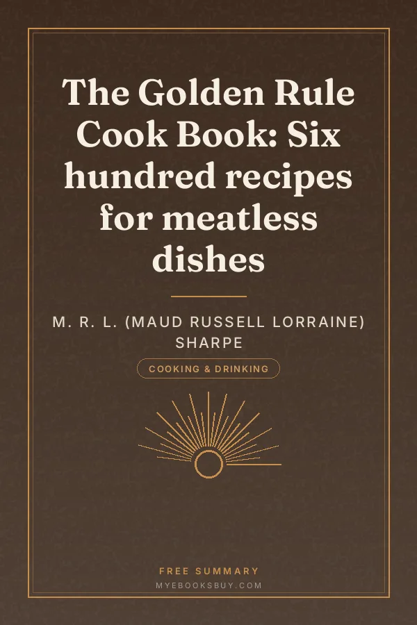 Cover of The Golden Rule Cook Book: Six hundred recipes for meatless dishes