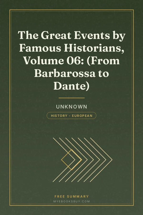 Cover of The Great Events by Famous Historians, Volume 06: (From Barbarossa to Dante)